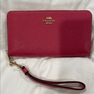 Coach Pink Wristlet Wallet